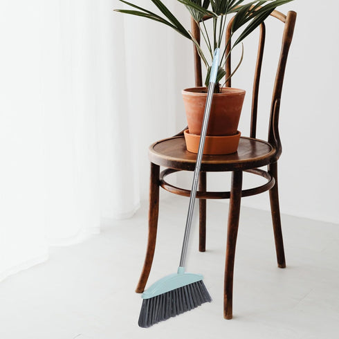 Heavy Duty Broom with Long Handle Commercial Broom Sweeping Brooms Outdoor Indoor Broom for Home Garage Kitchen Office Lobby Lawn...