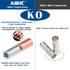 AIRIC Non Insulated Butt Connectors 100pcs 16-14 Gauge Electrical Wire Seamless Uninsulated Butt Connectors Crimp Ferrule Terminals...