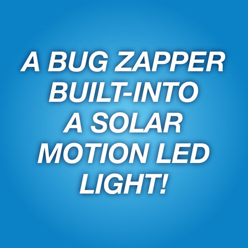PIC 2-in-1 Solar Bug Zapper and Motion Sensor LED Light, Outdoor Electric Insect Killer, Mosquito Fly Zapper Trap for Outdoor Use...