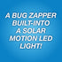 PIC 2-in-1 Solar Bug Zapper and Motion Sensor LED Light, Outdoor Electric Insect Killer, Mosquito Fly Zapper Trap for Outdoor Use...
