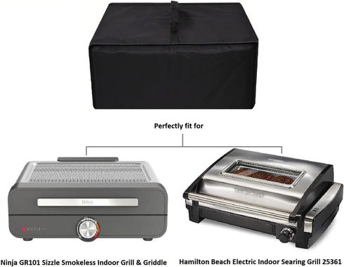 Heavy Duty Waterproof Indoor Grill Dust Cover for Ninja GR101 Sizzle Smokeless Indoor Grill & Griddle/Hamilton Beach Electric Indoor Searing Grill...