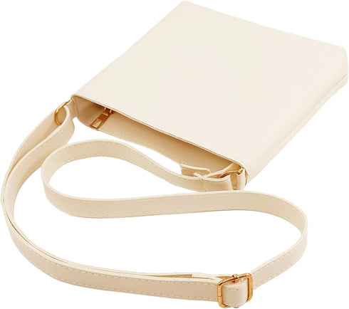 PORT&LOTUS Small Shoulder Bags for Women Square Bucket Bag for Women Women's Simple Pouch...