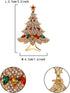 Flyonce Multi Colored Christmas Tree Brooch, Rhinestone Crystal Christmas Pins and Brooches for Women...