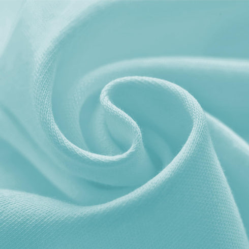 Biloban Crib Sheets Fitted, 2 Pack Crib Sheet Fits for Standard Crib Mattress, Neutral Toddler Bed Sheets for Baby Boys and Girl, Grey & Aqua, 52”...