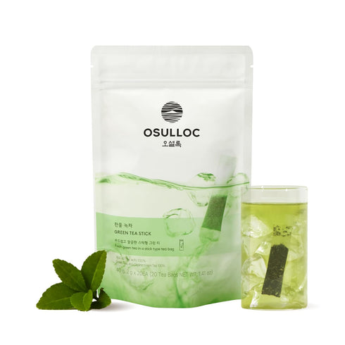 OSULLOC Cold Green Tea, Stick-Type in Pouch Package, Premium Organic Pure Tea from Jeju, 20 count, 1.41 oz, 40g...