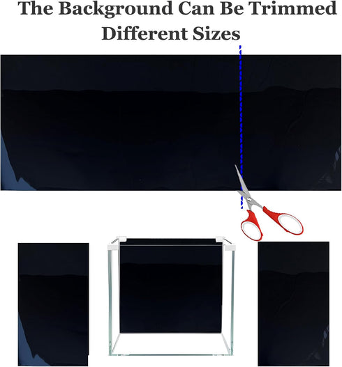 Blue Black Aquarium Background Poster Fish Tank Background Wallpaper Aquarium Backdrop Double-Sided Fish Tank Decorations Paper 16"x 33"...