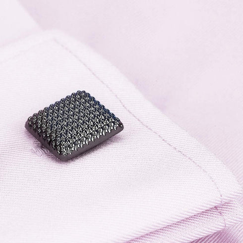 Gun Metal Textured Cuff Links Luxury French Tuxedo Shirt Cufflinks...