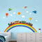 Rainbow Train Wall Stickers DIY Rocket Airplane Wall Decals Art Decor for Kids Nursery Bedroom Living Room...