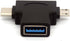 2in1 Micro USB 3.0 and 2.0 Type C OTG Adapter, USB-C Male Micro USB Male to USB-A 3.0 Female Converter On The Go for Android Google Nexus Samsung ...