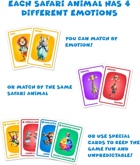 Fun Animal Card Game for Kids Ages 4+, 2-6 Players, Boosts Emotional Learning Skills!...