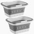 Foldable Plastic Shower Caddy Basket 2 Pcs, Portable and Durable Toiletries Caddy with Handles Ideal for Dorm, Bathroom, Cleaning, Kitchen, Campin...