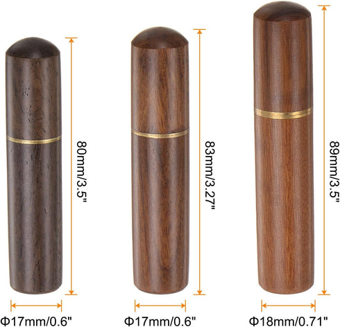 HARFINGTON 3 Pcs Wooden Needle Case Sewing Needle Tubes Toothpick Storage Box for Storing Sewing Fine Needles Hand Crafts Knitting Beading Embroid...
