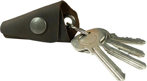 Hide & Drink, Wrap Keychain, Classic Keyring, Key Organizer, Travel Accessories, Full Grain Leather, Handmade, Bourbon Brown...
