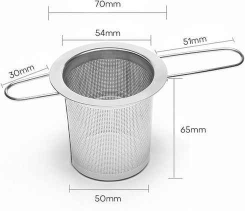 Tea Infuser,Stainless Steel Tea Steeper Fine Mesh Filters, Large Capacity Tea Strainer With Folding Handle And Lid,Hanging On Teapots Mugs Cups To...