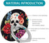 Cell Phone Ring Holder Grip, Flower Floral Rose Horrible Cool Skull Finger Ring Stand 360 Degree Rotation Universal Cell Phone Back Hand Grip Fing...