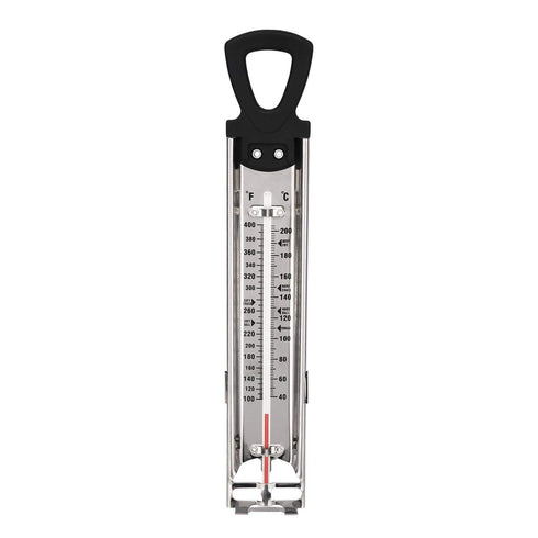 Candy Thermometer Deep Fry/Jam/Sugar/Syrup/Jelly Thermometer with Hanging Hook & Pot Clip Stainless Steel Cooking Food Thermometer Quick Reference...