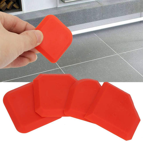 4 Pieces Silicone Caulking Tool Set,Caulk Scraper Silicone Sealant Grout Finishing Tool for Kitchen Bathroom Floor Sink Joint Sealant Sealing...