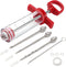 Meat Injector, TGE-V 1-oz Plastic BBQ Marinade Injector Kit, Turkey Injector Syringe (3 Stainless Steel Meat Needles +3 Replacement O Rings + 1 Cl...