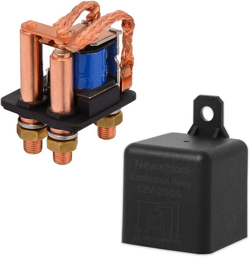 12V 250A Continuous Relay On/Off Power Switcher Relays, Heavy Duty Automotive Power Starter 5 Pin SPDT Car Relay Split Charger Contactor for Truck...