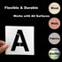 Alphabet Letter and Number Stencils 8 Inch - 40 Pack Large Letters and Numbers Stencil Templates with Signs for Painting on Wood, Reusable Number ...