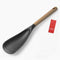 Cooking Spoon for Nonstick Cookingwares with Lengthed Wooden Handle, VOVOLY Silicone Spatula Spoon for Mixing, Scoop, and Scrape, Black, 13.4''...