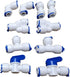 3/8" inch Quick Connect Water Purifiers Tube Fittings for RO Water Reverse Osmosis System (Ball Valve+L+Y+I+T Type) + PVC Pipe Tube Hose Cutter + ...