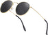 Htms Small Round Polarized Sunglasses Retro Men Women Mirrored Lens Metal Frame Circle Sun Glasses Shades...