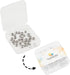 PH PandaHall 304 Stainless Steel Slider Beads 30pcs Stopper Bead 7mm 8mm 10mm Adjustable Slider Metal Loose Beads with Rubber Inside for Bracelet ...