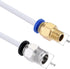 uxcell Pneumatic PTFE Air Tubing Kit with M8 G1/8 Push to Connect Fittings for Air Hose Line Pipe 4mm OD 2M White...