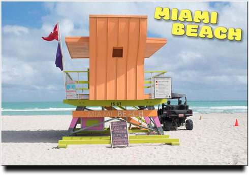 Miami Beach Fridge Magnet Florida Travel Souvenir South Beach...