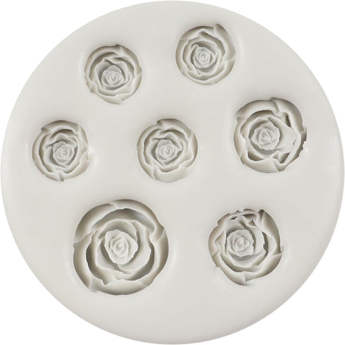 Rose Flower Fondant Candy Silicone Mold for Sugar Craft Cake Decorating Cupcake Topper Chocolate Polymer Clay Gum Paste...