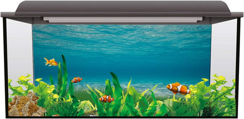 T&H XHome Aquarium Décor Backgrounds Pure Blue Water Pattern Fish Tank Background Aquarium Sticker Wallpaper Decoration Picture PVC Adhesive Poste...