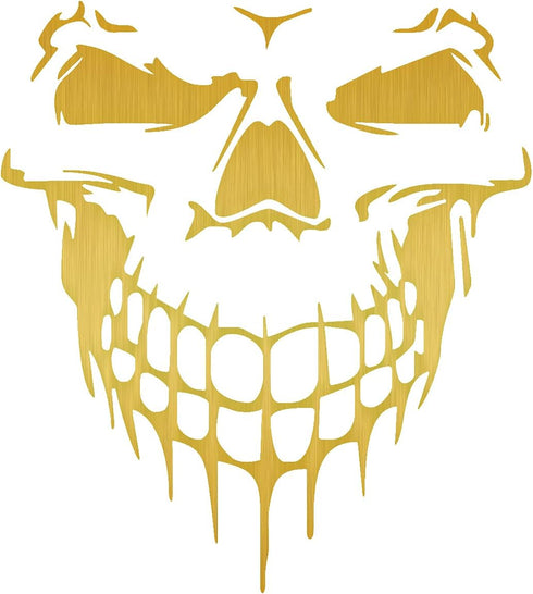 Skull Stickers and Decals for Car Windows Doors, 3D Reflective Waterproof Skull Decals for Cars Trucks (Golden)...