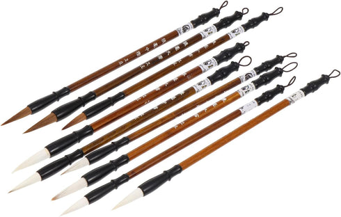 TOYANDONA 9 Pcs Chinese Water Brush Pen Ink Color Brush Chinese Japanese Calligraphy Pen for Beginner Painting Drawing Pen Art Supplies...