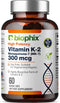 biophix Vitamin K2 MK-7-300 mcg 60 Vcaps - High-Potency Supports Strong Bones Immune Health and D-3...
