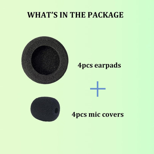 Ear Cushions for Jabra Headset Foam Replacement Ear Pads Compatible with Jabra Biz 1500 1900 2300 2400 GN2000 GN2100 GN2025 GN9120 GN9125 PRO 920 ...
