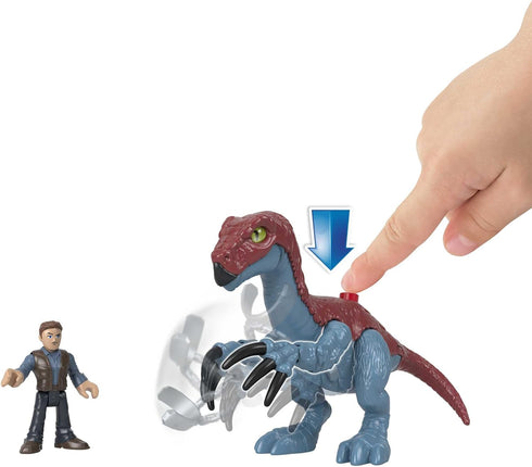 Fisher-Price Imaginext Jurassic World Dinosaur Toy Therizinosaurus & Owen Grady Figure Set for Pretend Play Preschool Kids Ages 3+ Years...