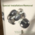EUDEMON 4 Pack Updated Door Knob Cover Baby Safety Door Lock Childproof Safety Cover Door Handle Cover for Kids Safety (Clear-Black)...