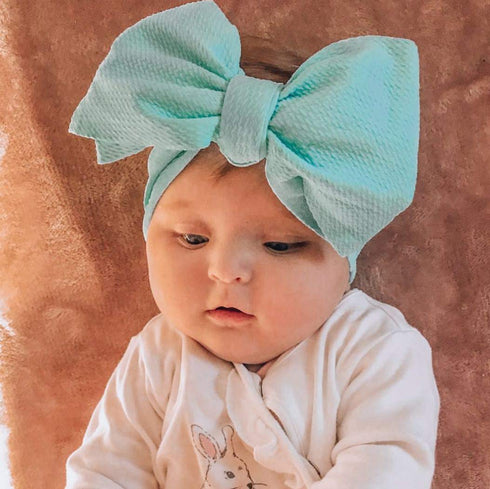KIDOCHEESE Oversized Headbands with Large Hair Bows, Elastic Nylon Hairbands and Head Wraps for Baby Girls, Newborns, Infants, and Toddlers...