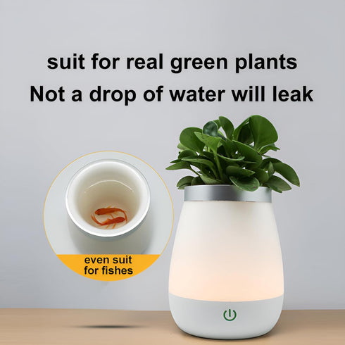 Vase Lamp Table Lamp USB Charge Flower Lamp Vase Table Lamp Dimmable Bedside Lamp Frosted Shade with Wood Base for Bedroom Living Room Office Desk...