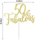 Golden 50 & Fabulous Cake Topper,50 Birthday Cake Topper?50th Birthday Party Decorations....