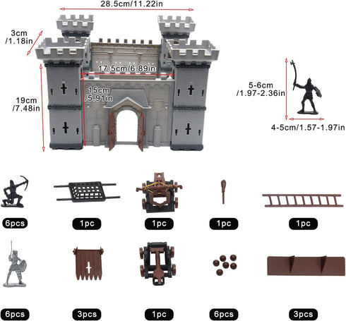 Medieval Castle Toys,Knight Game Soldier Model Building Accessories, DIY Assembled Castle Model Set,Playset Gifts...
