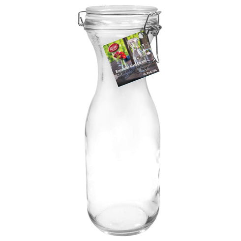 TableCraft RGC34 Cash & Carry Carafe, 34 oz., re-sealable, Silicone Seal, Glass, Transparent, 6 Each per case...