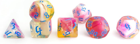 Pink D&D Dice Set – Polyhedral Dice Set for DND, COC Accessories, TTRPGs, Dungeon and Dragons, Role Playing Games – D20 System Dice, Funny Color D...