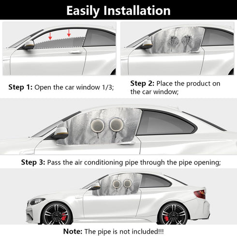 Portable Air Conditioner Window Kit - Car Window Vent Seal Kit for AC Air Conditioner/Dryer, Fits Most Sedans SUV and MPV CRV SRV - Keeps Vehicle ...