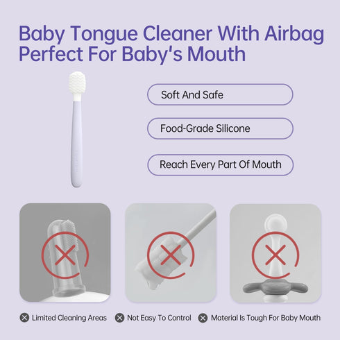 Kids Tongue Scraper, Tongue Cleaner for Infant & Newborn, Baby Oral Cleaner Newborn, Toddler Toothbrush for Tooth Mouth Gum Clean, Infant Toothbru...