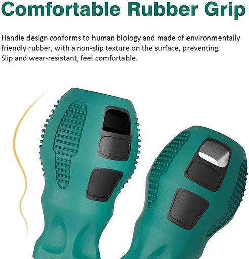 Buspoll screwdriver sets rubber anti-skid handle stubby screwdriver magnetic head 6mmx38mm slotted/phillips screwdriver...