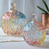Danmu Colorful Glass Storage Jar with Lid, Candy & Cookie Jar, Jewelry Box, Buffet & Biscuit Containers (260ml / 9oz)...