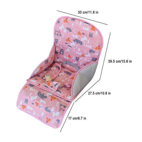 High Chair Pad, High Chair Cushion, Seat Cushion Breathable Pad, Cute Pattern,Comfortable Seat Belt Design, Soft and Comfortable, Baby Sits More C...