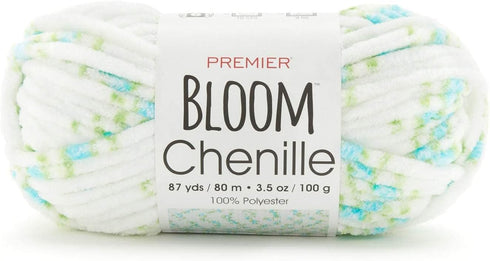 Premier Yarns Premier Bloom Chenille Yarn-Lilac, White......